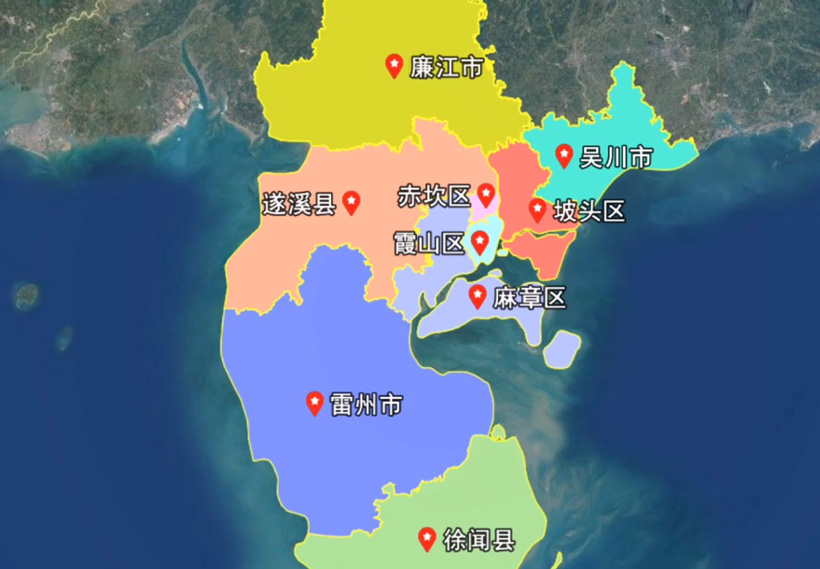 湛江位于广东省的哪个位置（湛江属于哪个省）