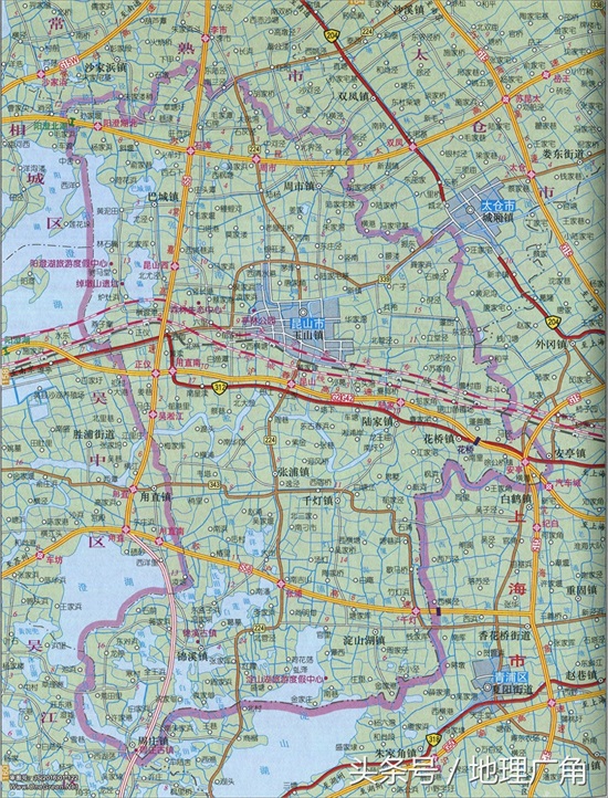 苏州市行政区划地图