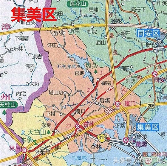福建省厦门市行政区划地图（含各区GDP）