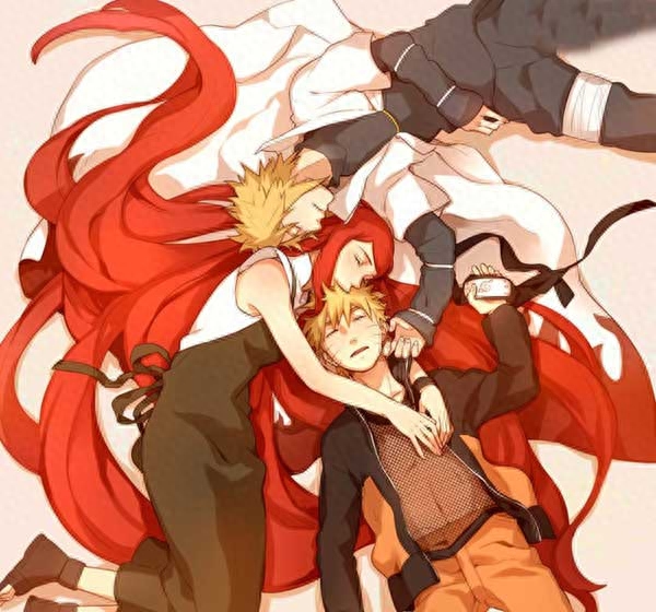 火影忍者波风水门与玖辛奈的爱情美图，满满的都是幸福