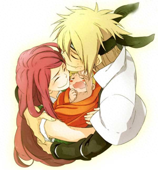 火影忍者波风水门与玖辛奈的爱情美图，满满的都是幸福