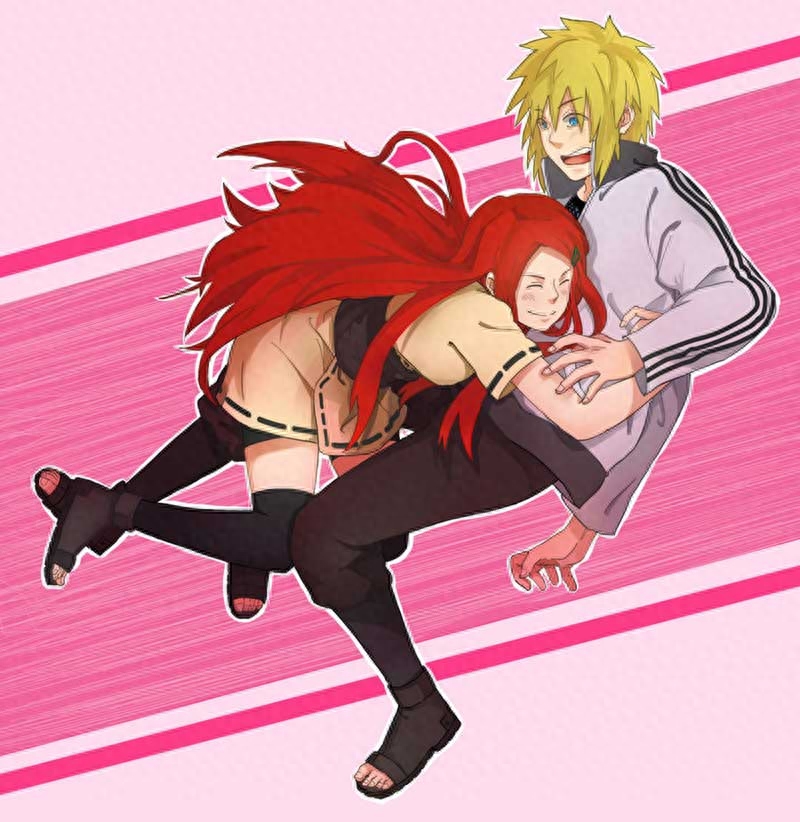 火影忍者波风水门与玖辛奈的爱情美图，满满的都是幸福