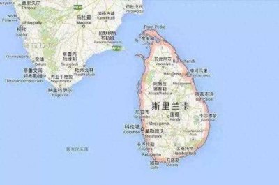 ​斯里兰卡地图(印度洋的眼泪)