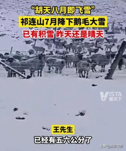 ​夏天下雪冷不冷？甘肃网友：冷，躺床上得插电褥子