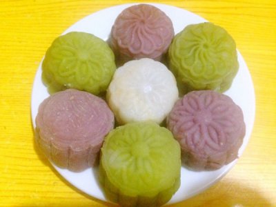 ​做冰皮月饼的过程