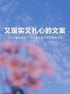 ​现实生活又很扎心的句子(很苦却很难忘的20句现实又扎心的丧文案)