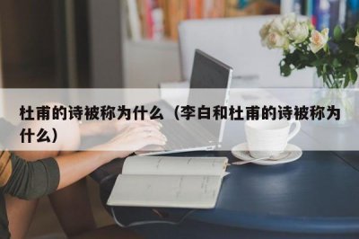 ​杜甫的诗被称为什么（李白和杜甫的诗被称为什么）