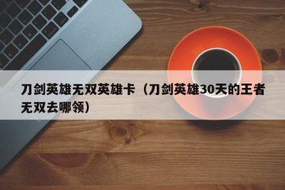 ​刀剑英雄无双英雄卡（刀剑英雄30天的王者无双去哪领）