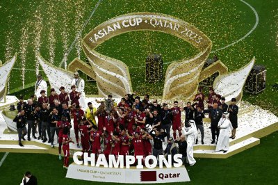 ​卡塔尔队3比1击败约旦队，蝉联亚洲杯冠军