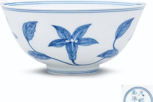 明成化青花缠枝秋葵纹宫盌为何能价值过亿?在香港拍出天价