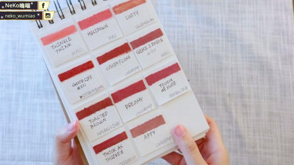唇膏色卡自制方法步骤图解