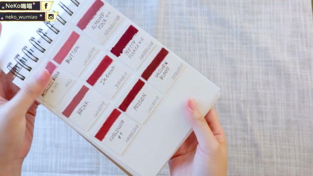 唇膏色卡自制方法步骤图解