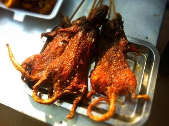 怪异美食之烤老鼠，你敢吃吗？