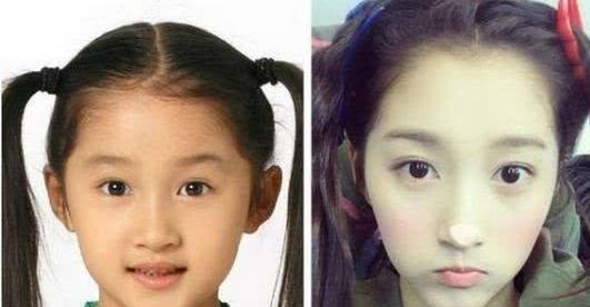 关晓彤童年照曝光，看到她的童年照后，网友：吃了保颜仙丹？