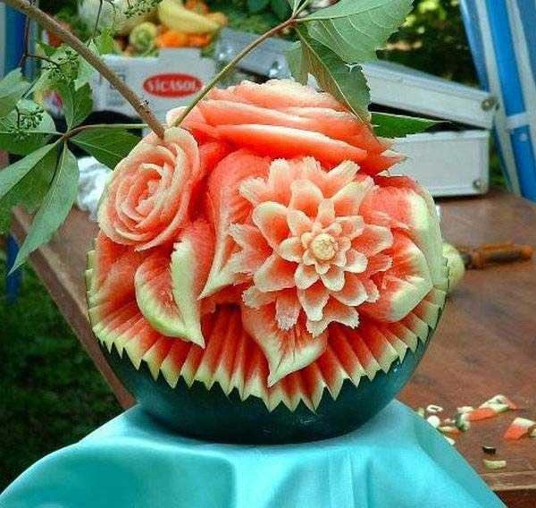 创意的水果雕刻艺术，太有才了！