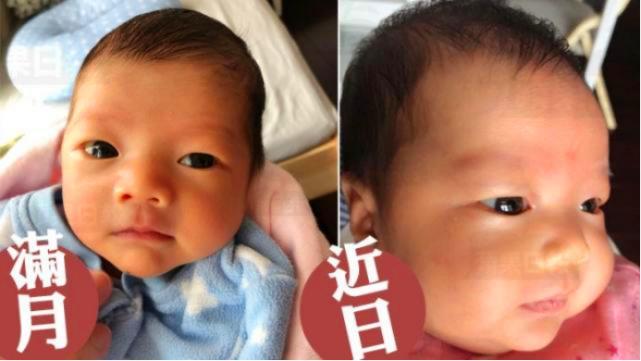 甘比晒刘銮雄66岁所生三胎女儿，宝宝小胖手可爱头发很浓密