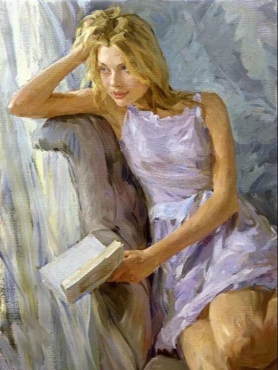 俄罗斯国宝级艺术家人体油画中的性感女郎，令人沉醉
