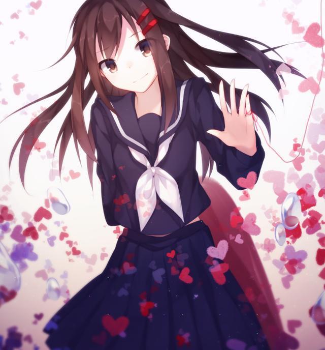 超唯美动漫美图欣赏:二次元女生,有一种初恋感觉,我恋爱了!!