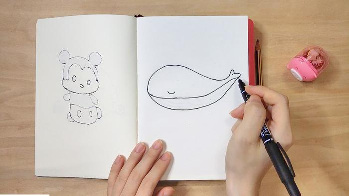 点点有画说-画鲸鱼简笔画，睡一觉，鲸力充沛