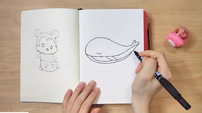 点点有画说-画鲸鱼简笔画，睡一觉，鲸力充沛