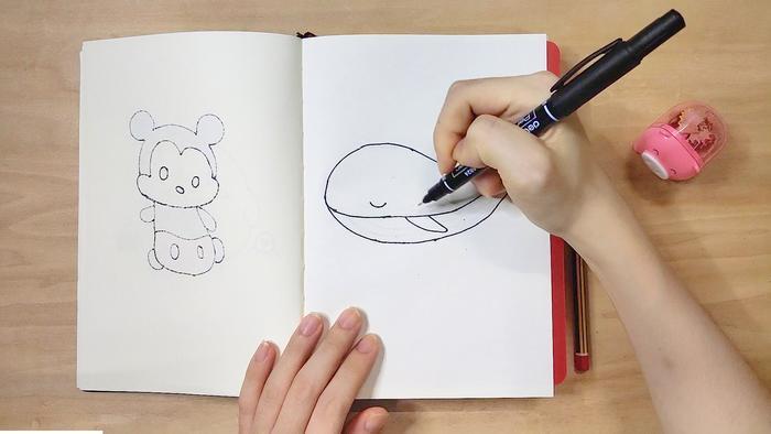 点点有画说-画鲸鱼简笔画，睡一觉，鲸力充沛