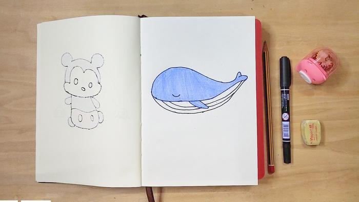 点点有画说-画鲸鱼简笔画，睡一觉，鲸力充沛