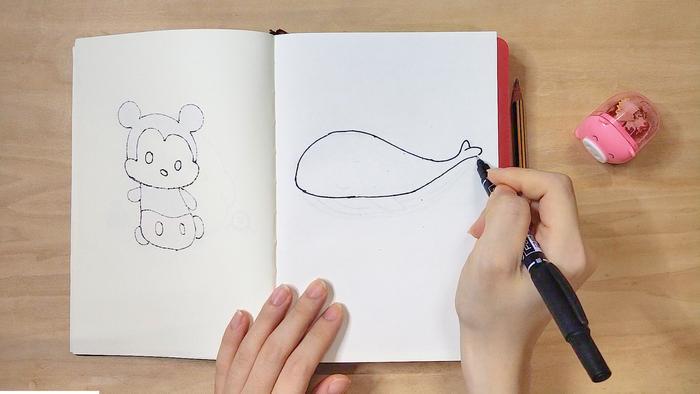 点点有画说-画鲸鱼简笔画，睡一觉，鲸力充沛