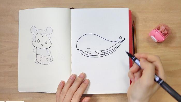 点点有画说-画鲸鱼简笔画，睡一觉，鲸力充沛