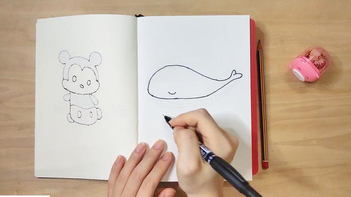 点点有画说-画鲸鱼简笔画，睡一觉，鲸力充沛
