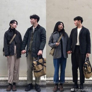 ​甜甜的大学生情侣日常look～