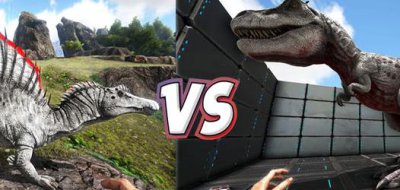 ​都被视为史前噩梦，《方舟生存进化》棘龙和霸王龙谁更强？