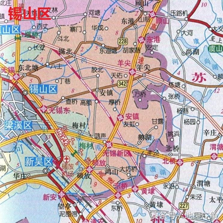 江苏省无锡市行政区划地图（含各区市GDP）