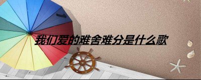 ​我们爱的难舍难分是什么歌