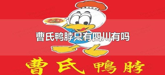 曹氏鸭脖只有四川有吗