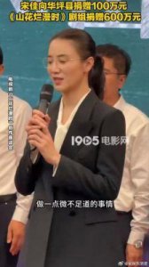 ​华坪县获100万善款，宋佳：从小三到成功人士的华丽转身