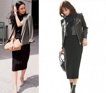 ​打底黑色裤怎么搭配裙子