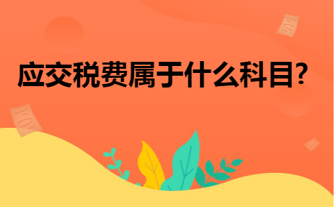 应交税费属于什么科目（应交税费的主要账务处理）