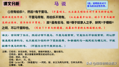 ​马说(八年级下册第23课《马说》详细笔记。梳理课文知识点，把握主旨)