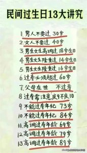 ​生日不能乱过，民间过生日的13个讲究，对照一下，你知道几个？