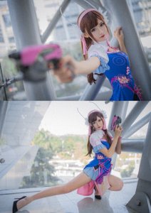 ​神级大长腿！守望先锋Dva，超养眼小姐姐裸腿旗袍cos！