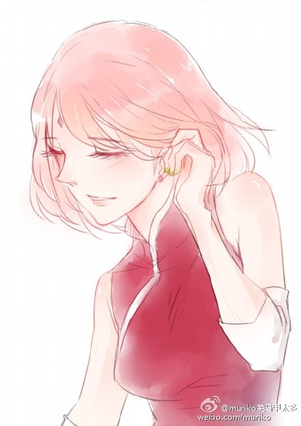 春野樱同人图：春野樱温柔的变化，你有见过这么美的她吗？