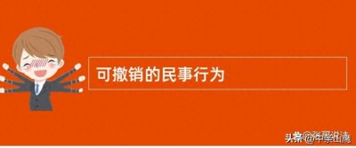 ​哪些民事法律行为属于可撤销的行为