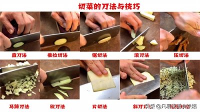 ​厨师入门技巧——切菜的刀法与技巧，10种常见切菜刀法图文教程