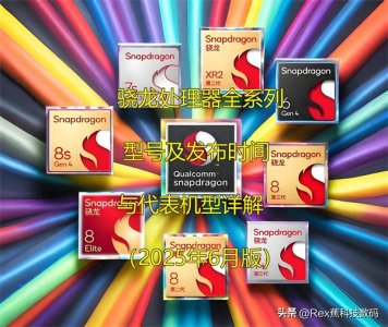 ​骁龙处理器全系列型号及发布时间与代表机型详解（2025年6月版）
